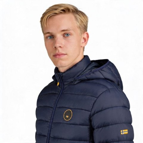 Kurtka męska Geographical Norway AMIGOBADGE LONG HOOD DB NAVY MEN 233 NAVY (WY8852H/GN-MARINE) Geographical Norway