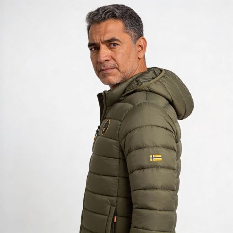 Kurtka męska Geographical Norway AMIGOMAP LONG HOOD DB KAKI MEN 233 KAKI (WZ5087H/GN-KAKI) Geographical Norway