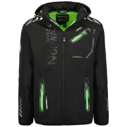 Kurtka softshell męska Geographical Norway ROYAUTE BLACK / GREEN DB MEN 068 BLACK / GREEN (WY8026H/GN-NOIR / VERT) Geographical Norway