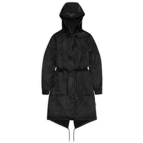 Rains płaszcz wodoodporny STRING W PARKA W3 18550 84 BLACK GRAIN Rains