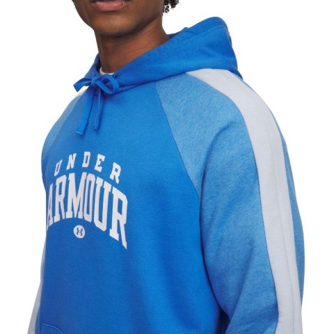 Bluza męska Under Armour Rival Fleece Colorblock Hoodie niebieska 6003958 402 Under Armour