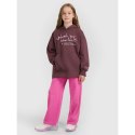 Bluza dresowa oversize nierozpinana z kapturem dziewczęca 4F 4FJRAW25TSWSF2429-51S 4f