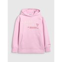 Bluza dresowa oversize nierozpinana z kapturem dziewczęca 4F 4FJRAW25TSWSF2429-56S 4f