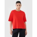 T-shirt regular z waflowej dzianiny damski 4F 4FRSS25TTSHF2651-62S 4f