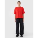 T-shirt regular z waflowej dzianiny damski 4F 4FRSS25TTSHF2651-62S 4f