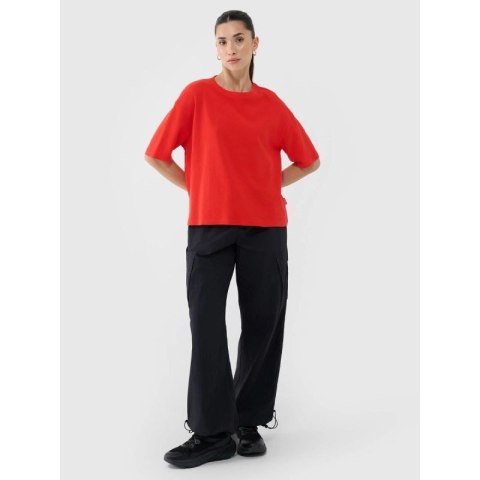 T-shirt regular z waflowej dzianiny damski 4F 4FRSS25TTSHF2651-62S 4f