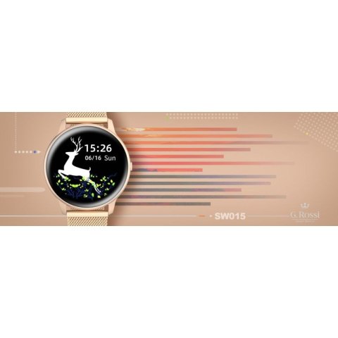 Damski SMARTWATCH G.Rossi SW015-4 Różowe złoto G.ROSSI
