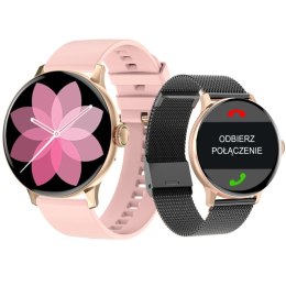 Smartwatch Damski GIEWONT Różowe Złoto Czarny GW330-4 Giewont