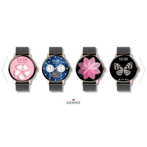 Smartwatch Damski GIEWONT Różowe Złoto Czarny GW330-4 Giewont