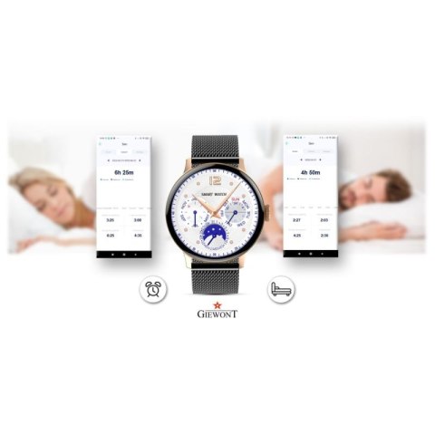 Smartwatch Damski GIEWONT Różowe Złoto Czarny GW330-4 Giewont