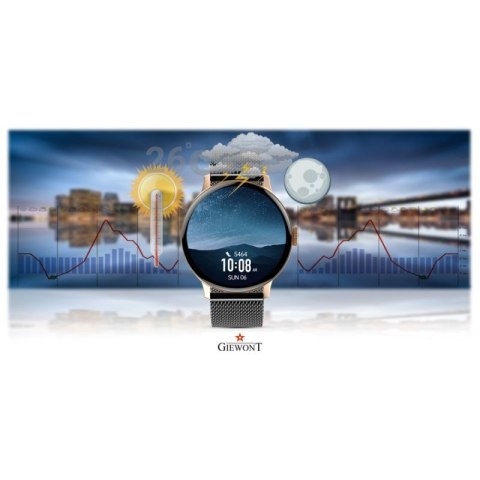 Smartwatch Damski GIEWONT Różowe Złoto Czarny GW330-4 Giewont