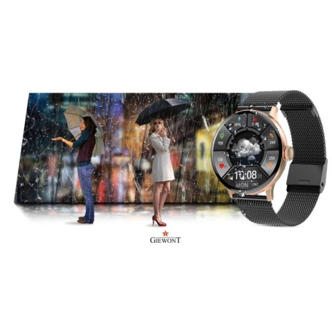 Smartwatch Damski GIEWONT Różowe Złoto Czarny GW330-4 Giewont