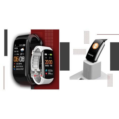 Smartwatch GIEWONT Czarno Biały 2 Paski GW200-2 Giewont