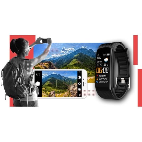 Smartwatch GIEWONT Czarno Czerwony 2 Paski GW200-1 Giewont