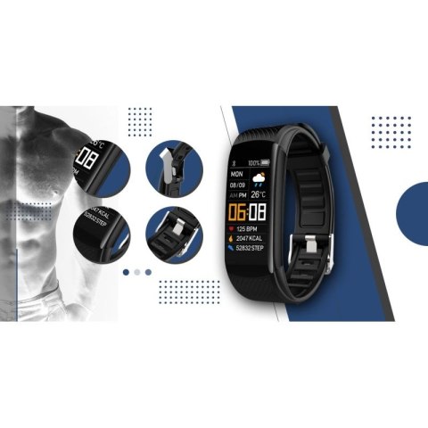 Smartwatch GIEWONT Czarno Granatowy 2 Paski GW200-6 Giewont