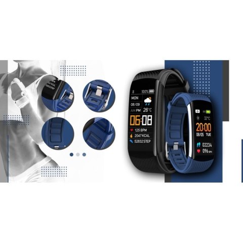 Smartwatch GIEWONT Czarno Granatowy 2 Paski GW200-6 Giewont