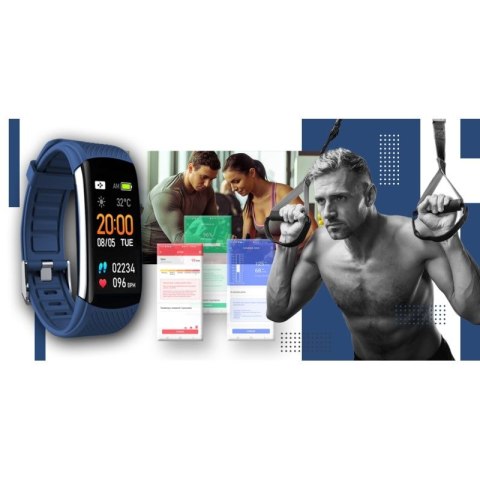 Smartwatch GIEWONT Czarno Granatowy 2 Paski GW200-6 Giewont