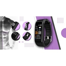 Smartwatch GIEWONT Czarno Jasnofioletowy 2 Paski GW200-8 Giewont