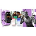 Smartwatch GIEWONT Czarno Jasnofioletowy 2 Paski GW200-8 Giewont