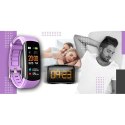 Smartwatch GIEWONT Czarno Jasnofioletowy 2 Paski GW200-8 Giewont