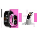 Smartwatch GIEWONT Czarno Różowy 2 Paski GW200-4 Giewont