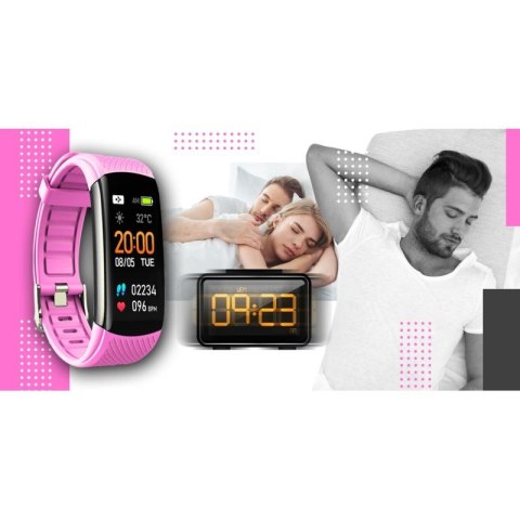 Smartwatch GIEWONT Czarno Różowy 2 Paski GW200-4 Giewont
