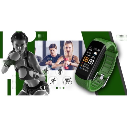 Smartwatch GIEWONT Czarno Zielony 2 Paski GW200-5 Giewont