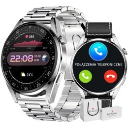 Smartwatch GIEWONT Vertex SmartCall GW450-5 Silver/Carbon Leather Giewont