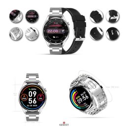 Smartwatch GIEWONT Vertex SmartCall GW450-5 Silver/Carbon Leather Giewont