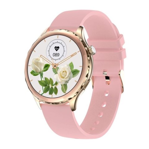 Smartwatch Damski Rubicon RNCF02-2 Złoty + Pasek Różowy RUBICON