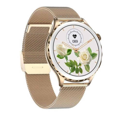 Smartwatch Damski Rubicon RNCF02-2 Złoty + Pasek Różowy RUBICON