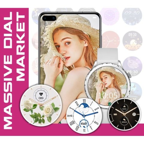 Smartwatch Damski Rubicon RNCF02-2 Złoty + Pasek Różowy RUBICON