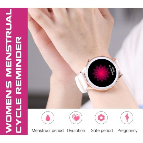 Smartwatch Damski Rubicon RNCF02-2 Złoty + Pasek Różowy RUBICON