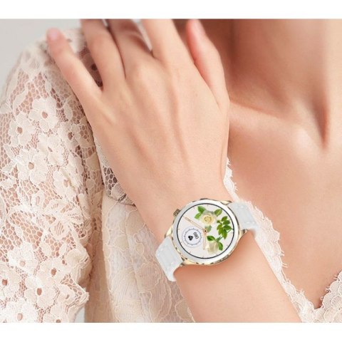 Smartwatch Damski Rubicon RNCF02-2 Złoty + Pasek Różowy RUBICON