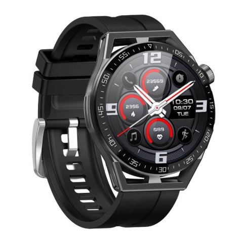 Smartwatch Rubicon RNCE88-1 Czarny- Czarny Pasek Silikonowy + Czarny Pasek Skórzany RUBICON