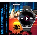 Smartwatch Rubicon RNCE88-1 Czarny- Czarny Pasek Silikonowy + Czarny Pasek Skórzany RUBICON