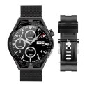 Smartwatch Rubicon RNCE88-2 Czarny- Czarny Pasek Silikonowy + Czarna Bransoleta RUBICON