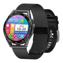 Smartwatch Rubicon RNCE88-2 Czarny- Czarny Pasek Silikonowy + Czarna Bransoleta RUBICON