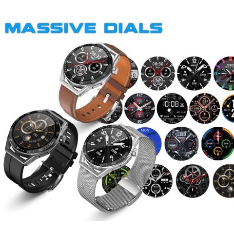Smartwatch Rubicon RNCE88-2 Czarny- Czarny Pasek Silikonowy + Czarna Bransoleta RUBICON