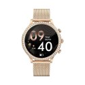 Smartwatch Damski VELTORI VT310-1 Złota Bransoleta + Różowy Pasek Silikonowy VELTORI