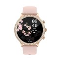 Smartwatch Damski VELTORI VT310-1 Złota Bransoleta + Różowy Pasek Silikonowy VELTORI