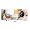 Smartwatch Damski VELTORI VT310-1 Złota Bransoleta + Różowy Pasek Silikonowy VELTORI