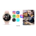 Smartwatch Damski VELTORI VT310-1 Złota Bransoleta + Różowy Pasek Silikonowy VELTORI