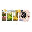 Smartwatch Damski VELTORI VT310-1 Złota Bransoleta + Różowy Pasek Silikonowy VELTORI