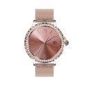 Smartwatch Damski VELTORI VT320-1 Złota Bransoleta + Różowy Pasek Silikonowy VELTORI