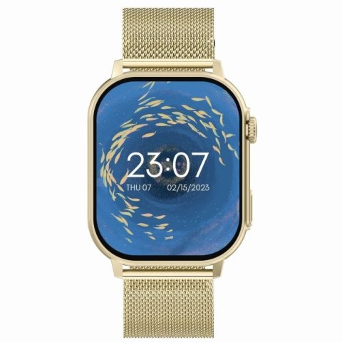 Smartwatch Gravity GT15-7 Różowy Pasek Silikonowy + Złota Bransoleta Gravity