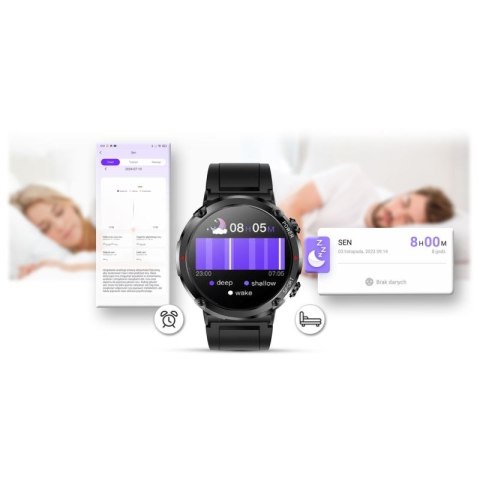 Smartwatch Gravity GT21-2 + Pomarańczowy Pasek Silikonowy Gravity