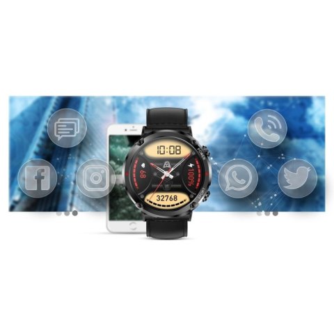 Smartwatch Gravity GT21-3 + Czarny Pasek Silikonowy Gravity