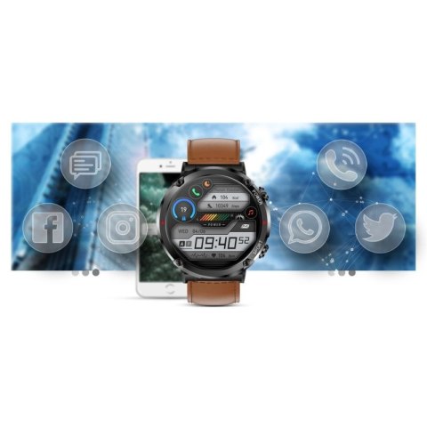Smartwatch Gravity GT21-4 + Czarny Pasek Silikonowy Gravity