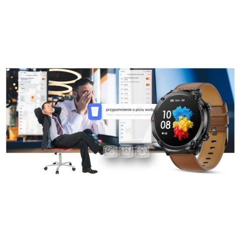 Smartwatch Gravity GT21-4 + Czarny Pasek Silikonowy Gravity